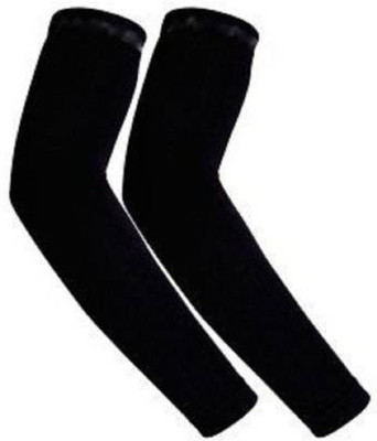 JusAwesm Nylon Arm Sleeve For Men(Free, Black)
