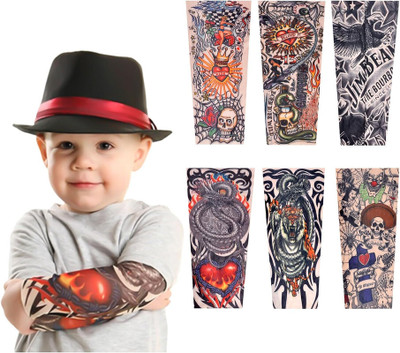 MIKONIKO Nylon Arm Sleeve For Men(Free, Multicolor)