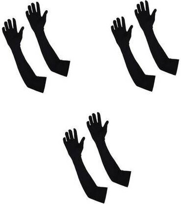 araanshi Cotton Arm Sleeve For Men & Women(Free, Black)