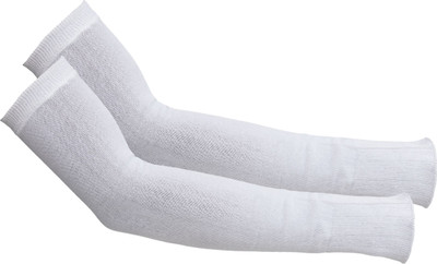 MATTZIG Cotton Arm Sleeve For Men & Women(L, White)