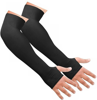 ABENTERPRISSE Silk Arm Sleeve For Men & Women(Free, Black)