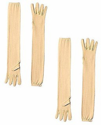 KITTUU Cotton Arm Sleeve For Men & Women(Free, Beige)
