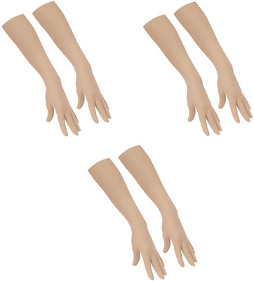 Sanchi Creation Cotton Arm Sleeve For Men & Women(Free, Beige)