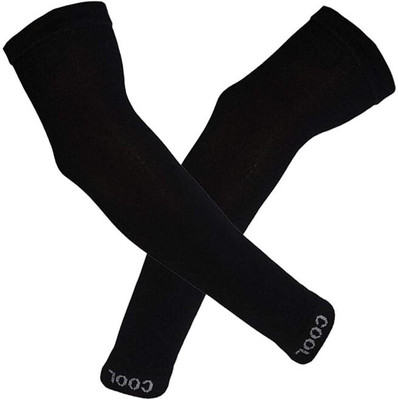 Sunex Cotton Arm Sleeve For Men & Women(Free, Black)