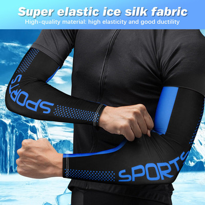 DreamPalace India Polyester, Nylon Arm Sleeve For Men & Women(Free, Blue)