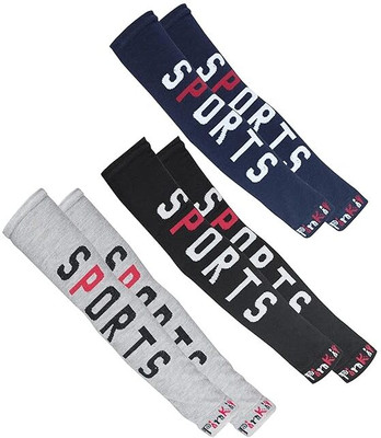 PinKit Cotton Arm Sleeve For Men & Women With Tattoo(Free, Black, Blue, Grey)