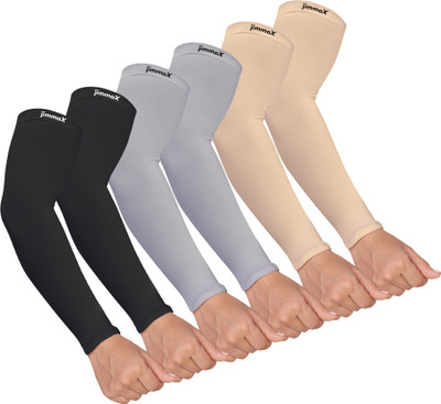 Jimmox Nylon Arm Sleeve For Men & Women(Free, Black, Grey, Gold)