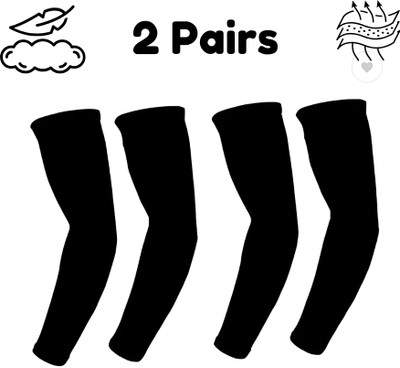 HINDSAFE Polyester Arm Sleeve For Men & Women(Free, Black)