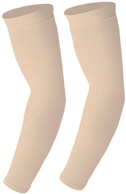 GOSHIV Cotton Arm Sleeve For Men & Women(Free, Beige)