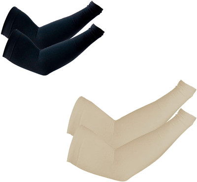 Zorbes Silk Arm Sleeve For Men & Women(Free, Black, Beige)