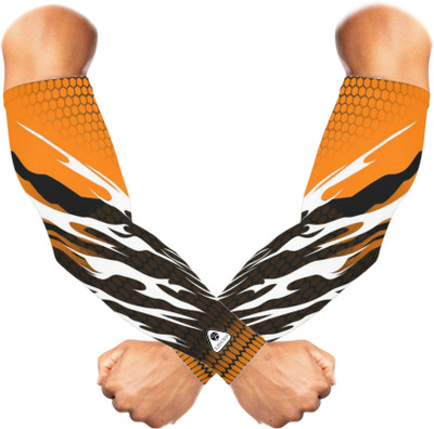 Rutcal Polyester, Nylon Arm Sleeve For Men & Women(Free, Orange)