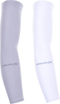 VeleSolv Nylon Arm Sleeve For Men & Women(Free, White, Grey)