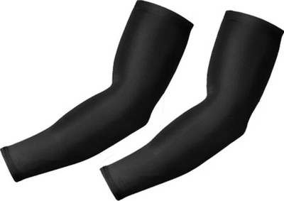 JusAwesm Nylon, Cotton Arm Sleeve For Men & Women(Free, Black)