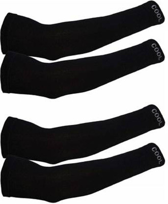Roves Fashion Polyester Arm Sleeve For Men & Women(Free, Black)