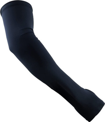 let's silim Cotton Arm Sleeve For Men & Women(Free, Black)