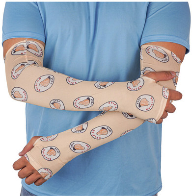 MIKONIKO Polyester Arm Sleeve For Men & Women(Free, Beige)