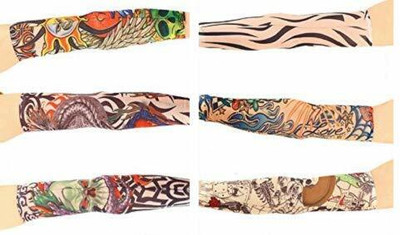 Atipriya Nylon Arm Sleeve For Men & Women With Tattoo(Free, Multicolor)