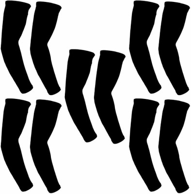 EXITANCE Nylon Arm Sleeve For Men & Women(Free, Black)