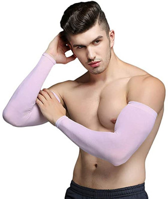 Roves Fashion Cotton Arm Sleeve For Men & Women(Free, Pink)