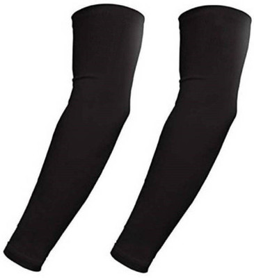 Adnate Cotton Arm Sleeve For Men & Women(Free, Black)