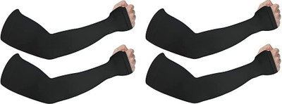 PVA Polyester Arm Sleeve For Boys(Free, Black)