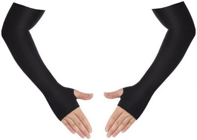 Nobi Tringle Nylon Arm Sleeve For Boys & Girls(Free, Black)