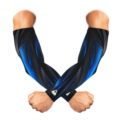 SUBHUSHA Polyester, Nylon Arm Sleeve For Men & Women(Free, Blue)