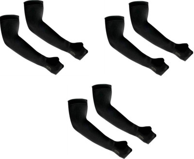 Roves Fashion Polyester Arm Sleeve For Men & Women(Free, Black)
