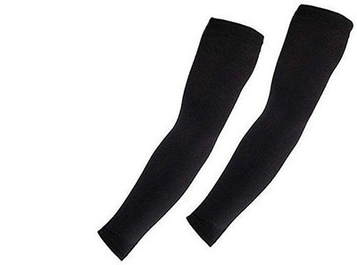 GOSHIV Cotton, Nylon Arm Sleeve For Men & Women(Free, Black)