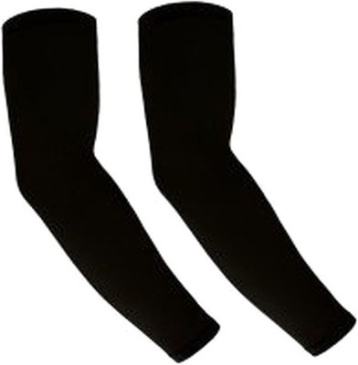 JusAwesm Polyester Arm Sleeve For Men & Women(L, Black)