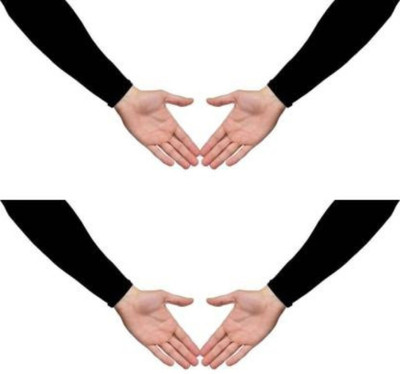araanshi Cotton Arm Sleeve For Men & Women(Free, Black)