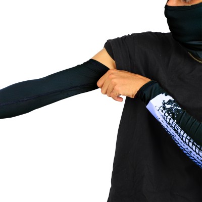 Steelbird Polyester Arm Sleeve For Men & Women(Free, Blue)