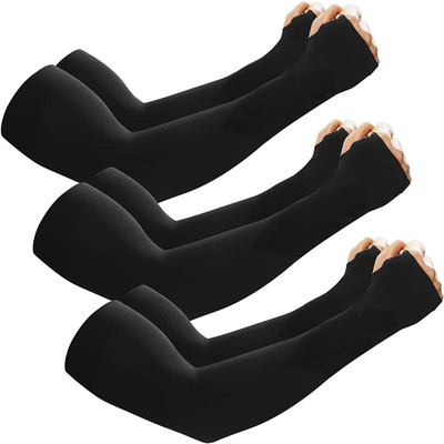 Fitness Scout Microfibre Arm Sleeve For Men & Women(Free, Black)