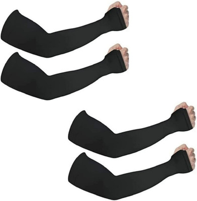 Akeeta Nylon Arm Sleeve For Men & Women(Free, Black)