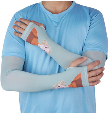MIKONIKO Polyester Arm Sleeve For Men & Women(Free, Blue)
