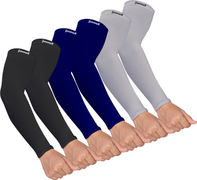 Jimmox Nylon Arm Sleeve For Men & Women(Free, Black, Navy Blue, Grey)