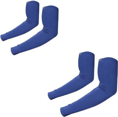 Autofy Polyester Arm Sleeve For Men & Women(Free, Blue)