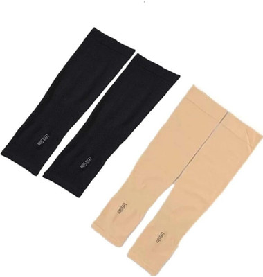 Akeeta Nylon Arm Sleeve For Men & Women(Free, Black, Beige)