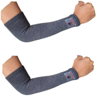 Glitter Cotton Arm Sleeve For Men & Women(Free, Grey)