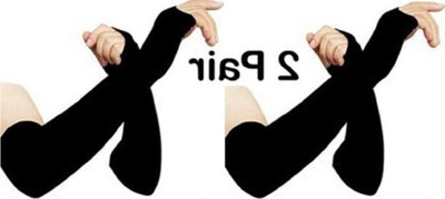 EXITANCE Microfibre, Cotton Arm Sleeve For Men & Women(Free, Black)