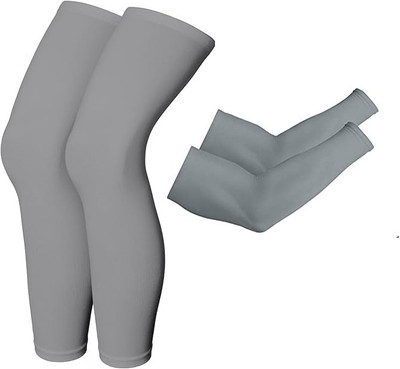 VRUGRA Nylon Arm Sleeve For Men & Women(Free, Grey)