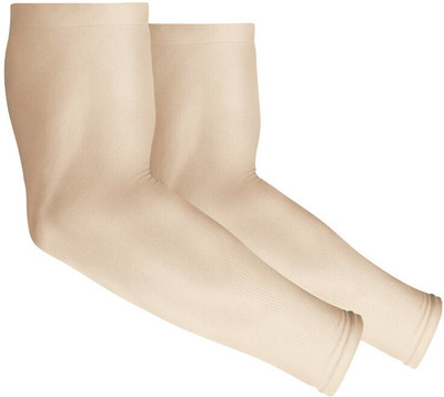 RVH Nylon Arm Sleeve For Men & Women(Free, Beige)
