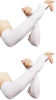 Avomaa Cotton Arm Sleeve For Boys & Girls(Free, White)