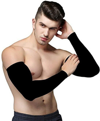 Kalaneet Nylon Arm Sleeve For Men & Women(Free, Black)