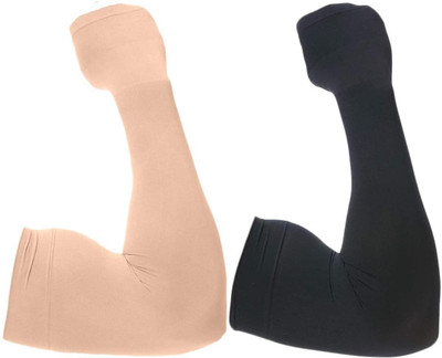 EXITANCE Cotton, Nylon Arm Sleeve For Men & Women(Free, Black, Beige)