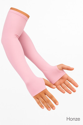 Honze Nylon Arm Sleeve For Men & Women(Free, Pink)