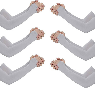 HOSVIN Cotton Arm Sleeve For Men & Women(Free, Grey)