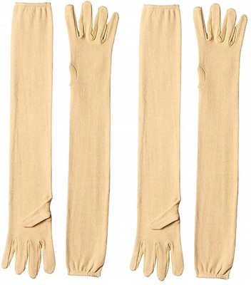 SEMAGO FASHION Cotton Arm Sleeve For Boys & Girls(Free, Beige)