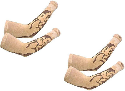 HOSVIN Cotton Arm Sleeve For Men & Women(Free, Multicolor)