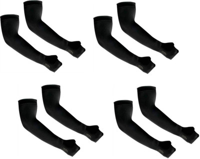 SHATMUS Nylon Arm Sleeve For Men & Women(Free, Black)